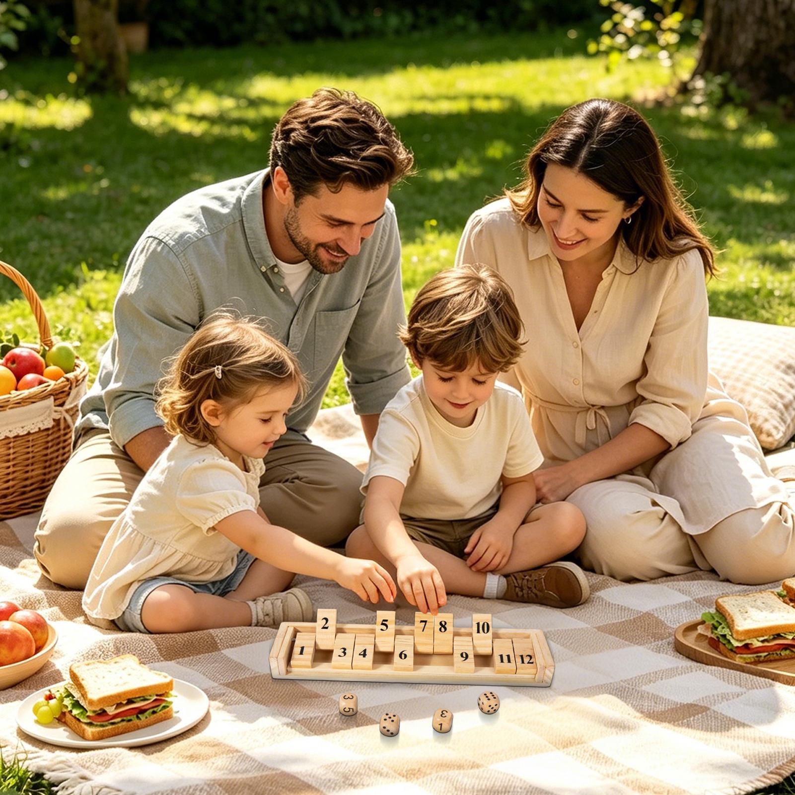 Party Games Usa - Shut The Box-spel Houten bordspel met