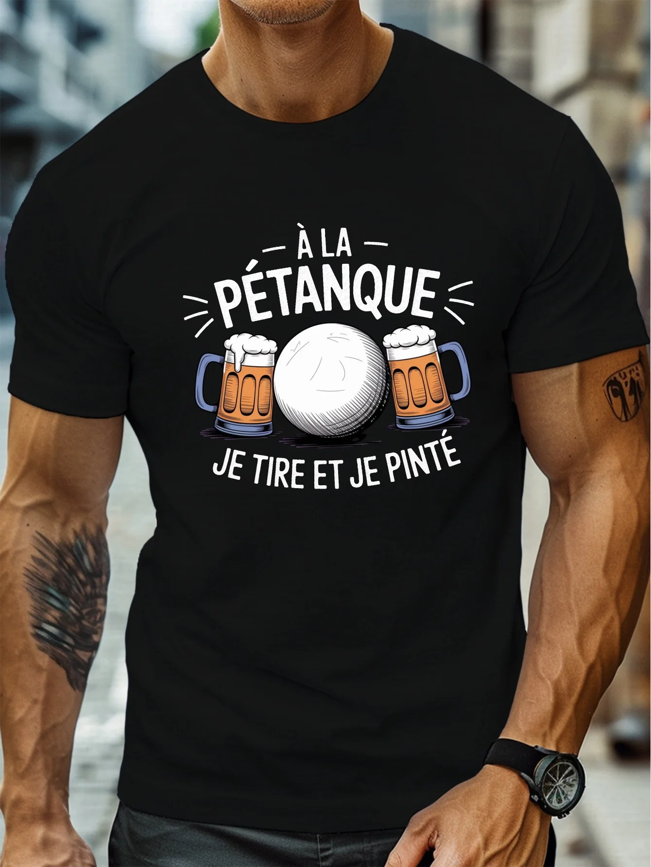 Party Games Quotes - Modieus Heren Pétanque Bier Grappig Grafisch
