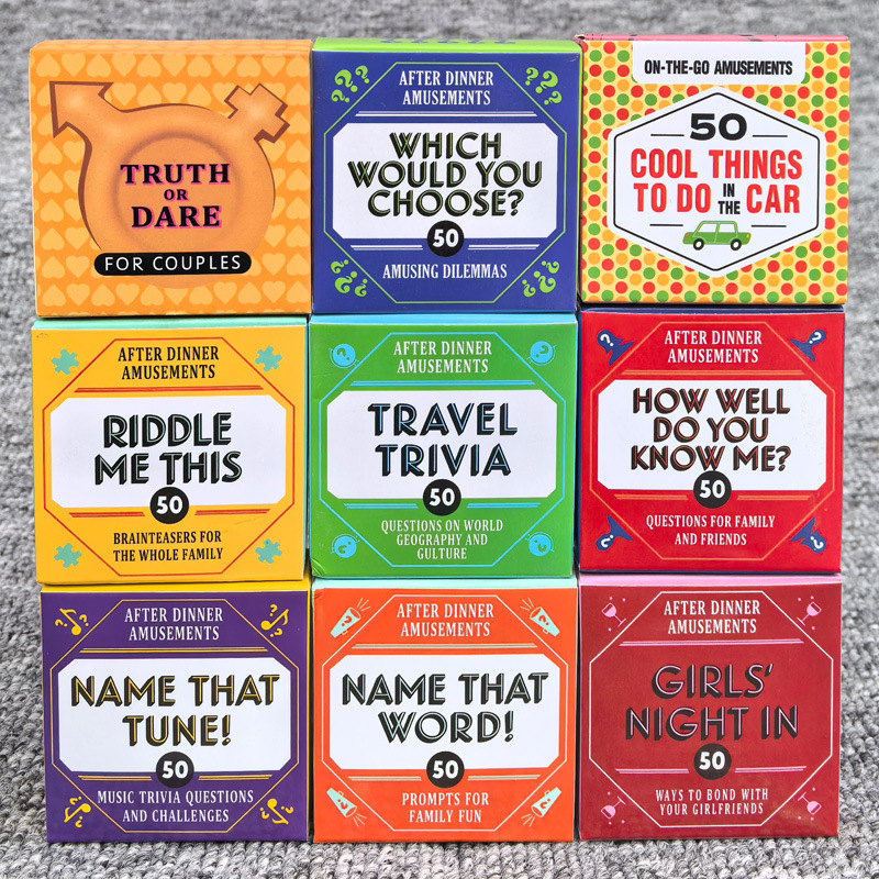 Party Family Games - 50-delige amusementskaarten na het diner -