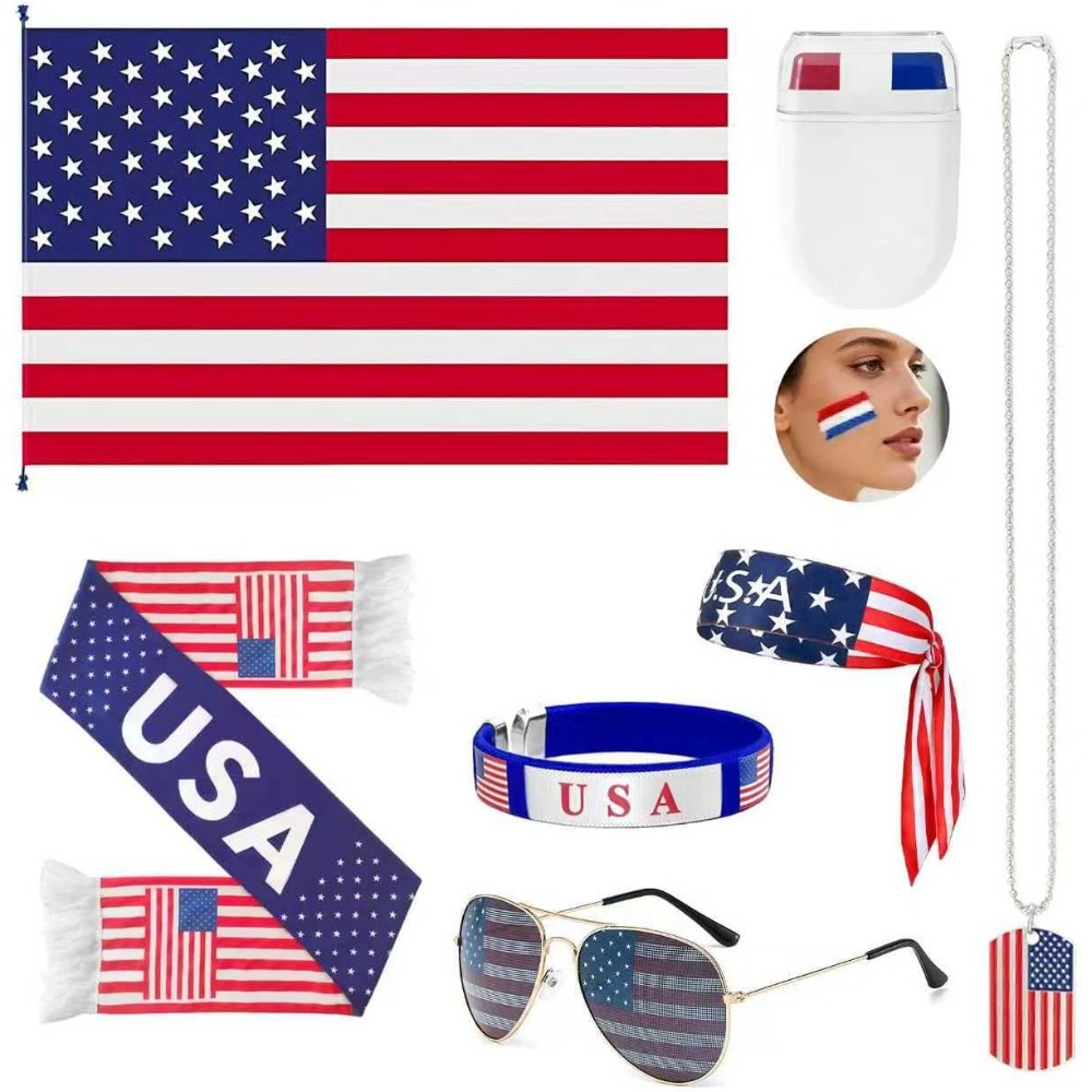 Party Games Usa - 2026 USA Fan Kit Patriottische Supporter
