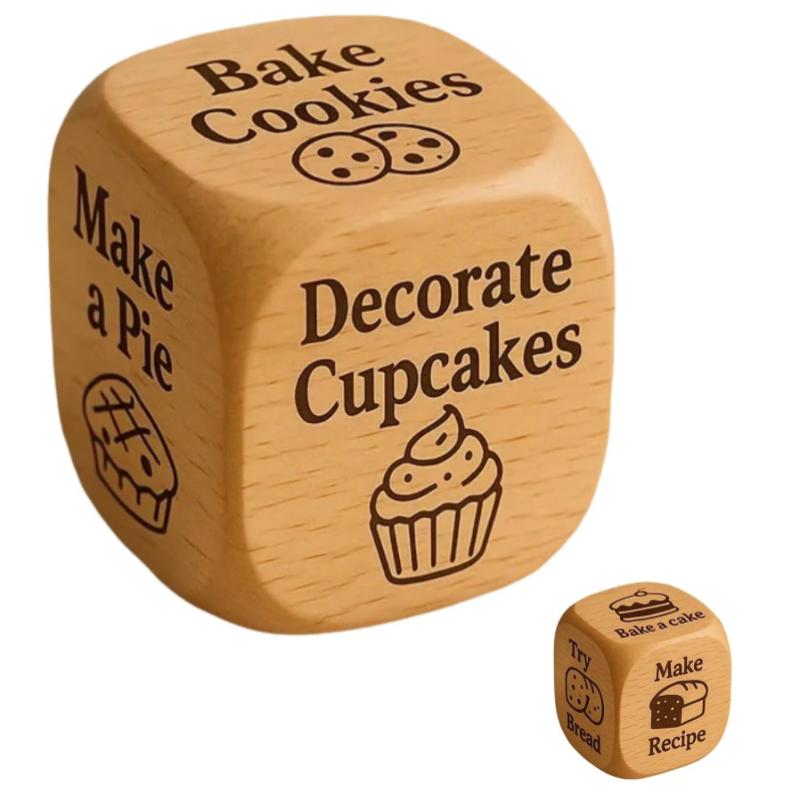 Book Party Games - Handgemaakte houten beslissingsdobbelstenen, grappige interactieve dobbelstenen