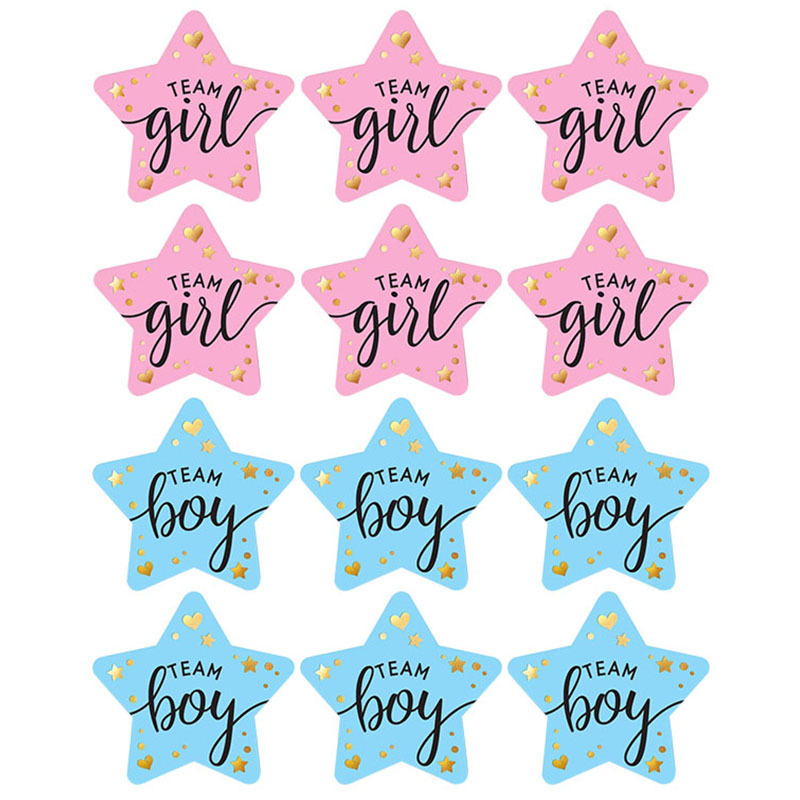 Party Games Gender Reveal - 60 stuks geslacht onthullen stickers voor