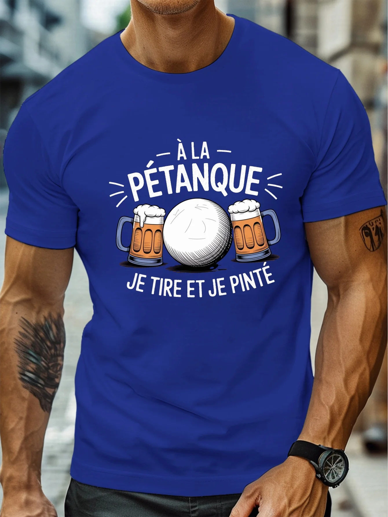 Modieus Heren Pétanque Bier Gr - Party Games Quotes recensie en prijs