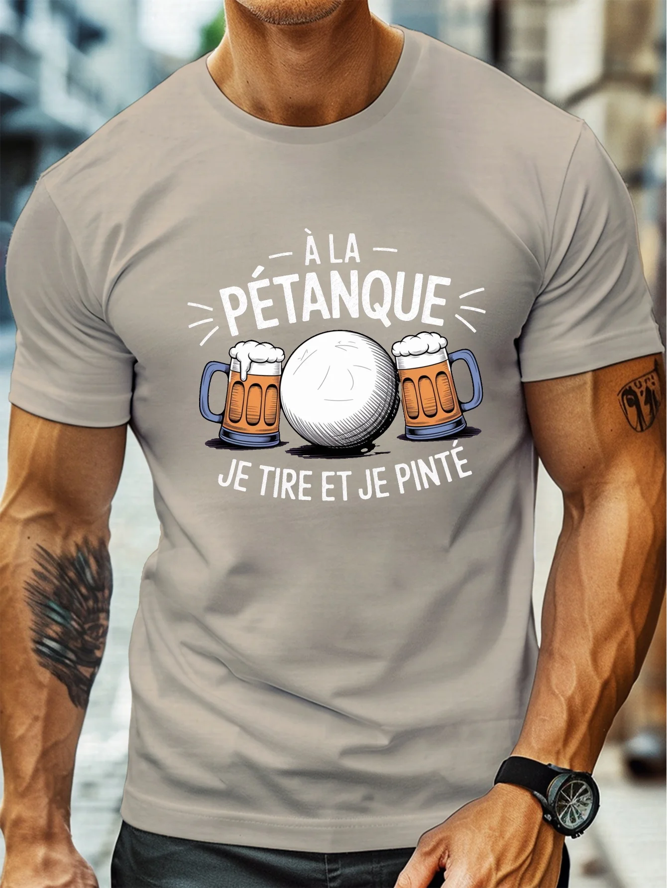 Modieus Heren Pétanque Bier Gr - Party Games Quotes recensie en prijs