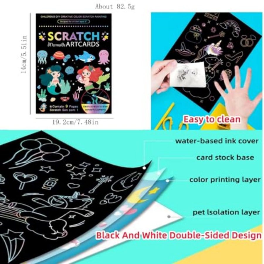 3 Set Magisch Kraspapier Kunst - Book Party Games recensie en prijs