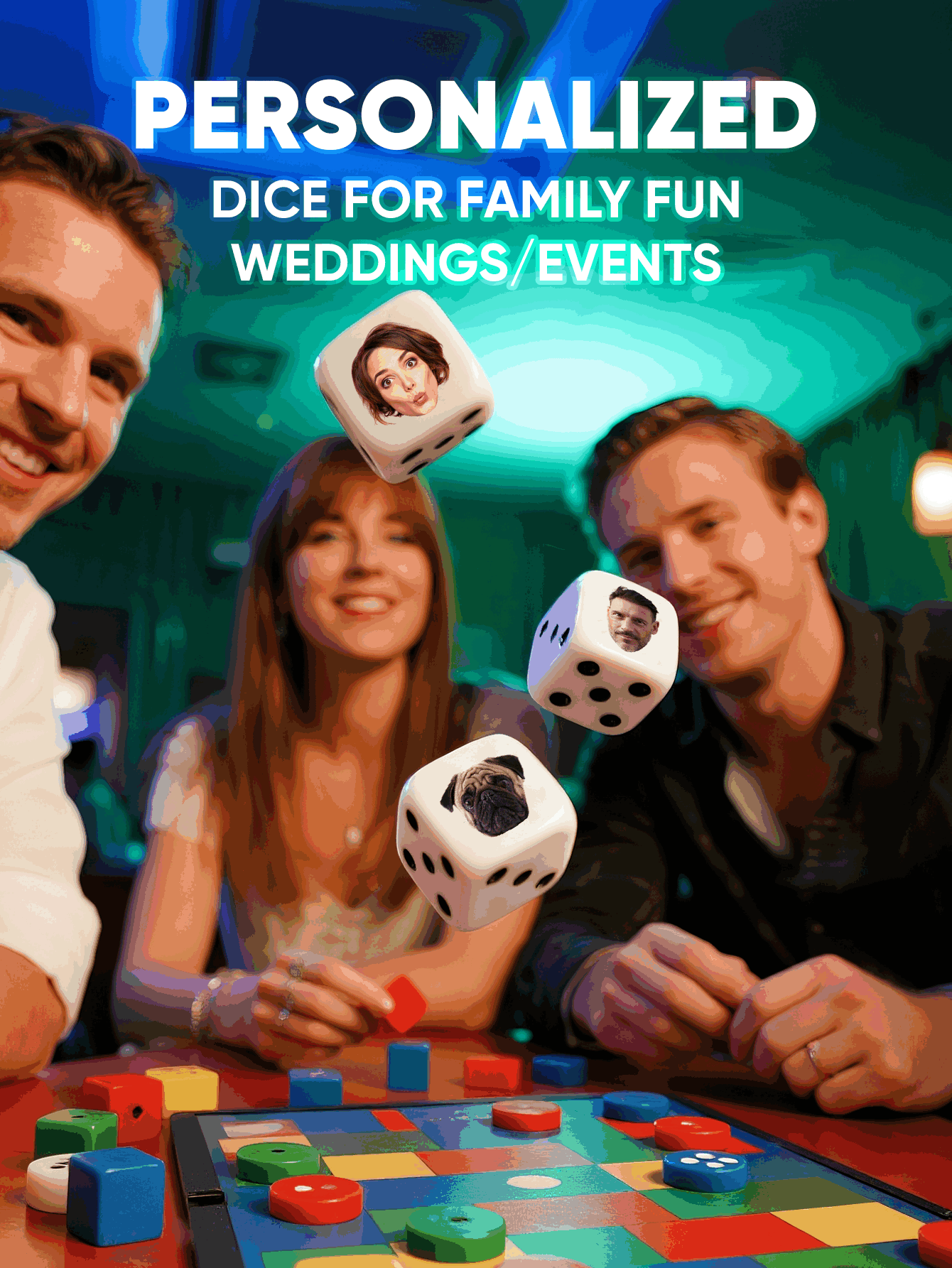 Aangepaste gezichtsdobbelstene - Party Family Games recensie en prijs