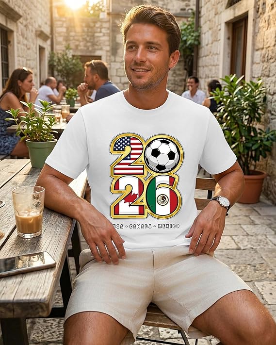 Voetbalfan T-shirt Heren 2026  - Party Games Usa recensie en prijs