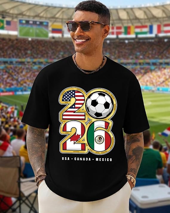 Voetbalfan T-shirt Heren 2026  - Party Games Usa recensie en prijs