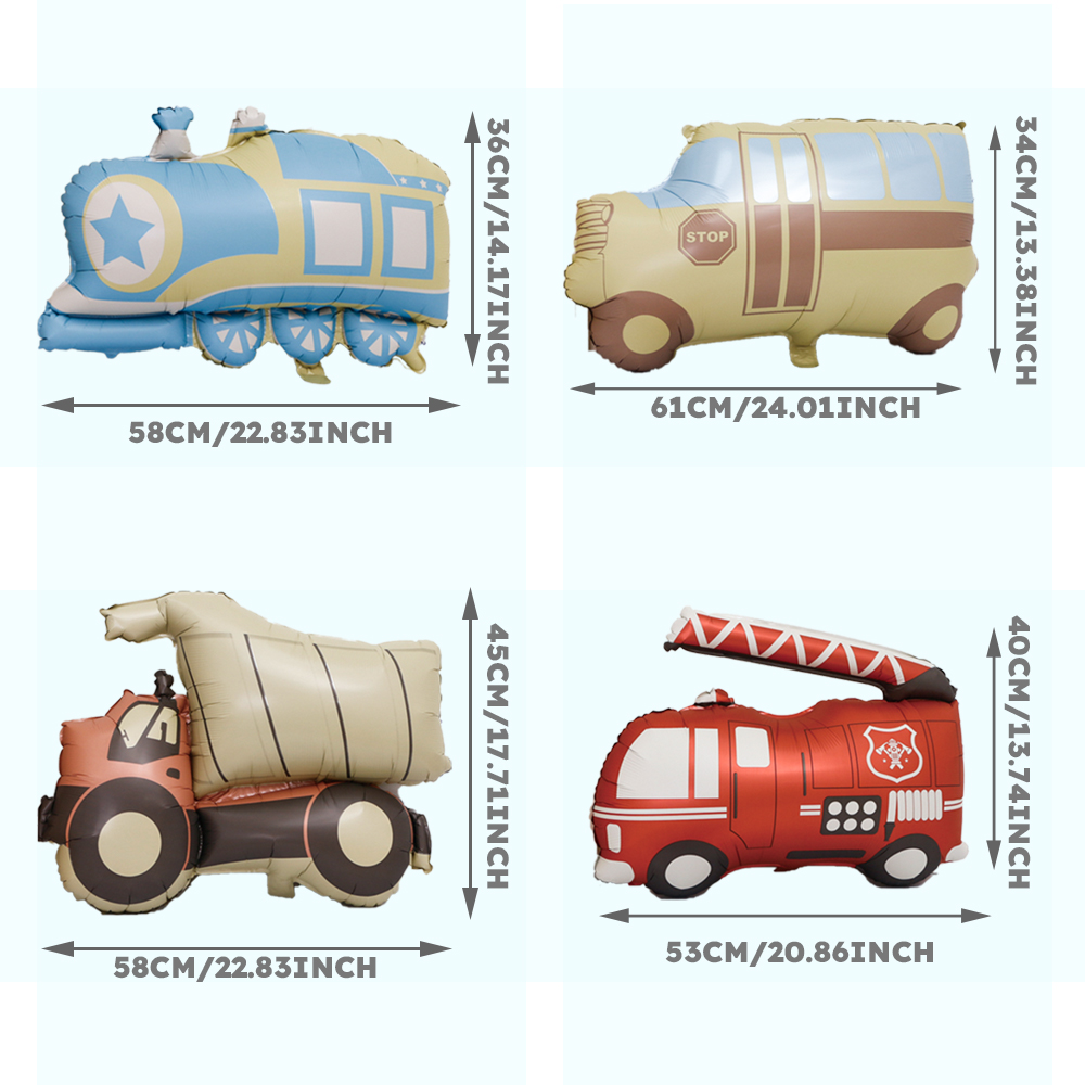 Cartoon autoballon, brandweerw - Party Games Bus recensie en prijs