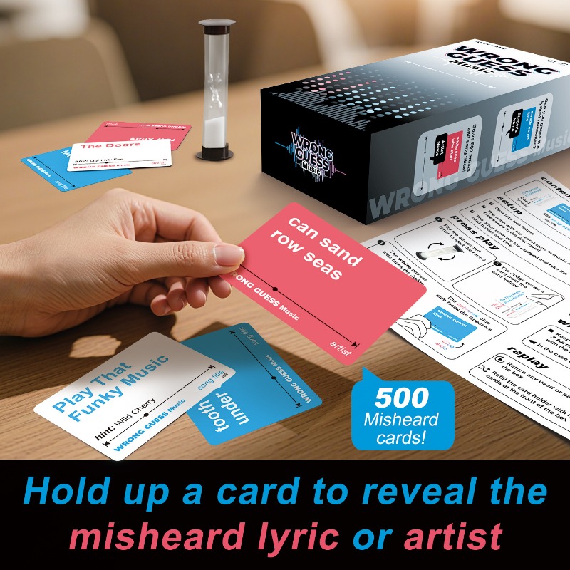 500 grappige muziektekstkaarte - Party Games Quotes recensie en prijs